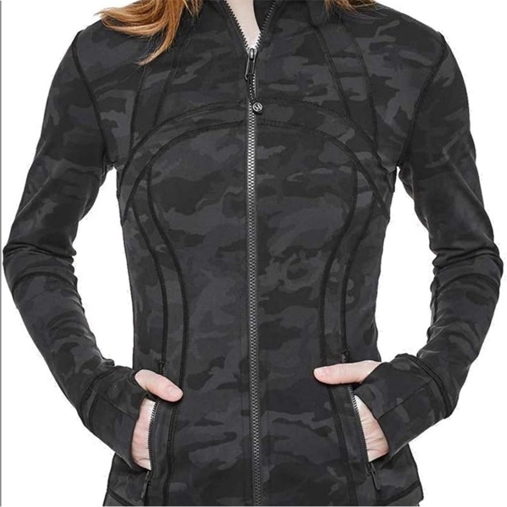 LULULEMON Black Gray Grey DEFINE Camo Camouflage Jacket 6